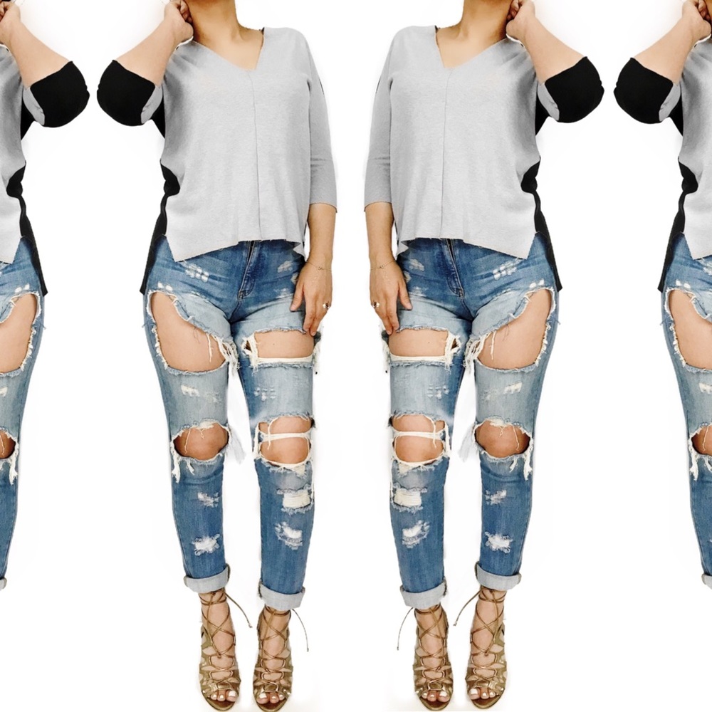 Zara w&b collection gray top - Picture 2 of 5